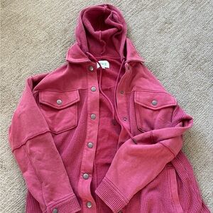 Women's BKE red Jacket with Hood
